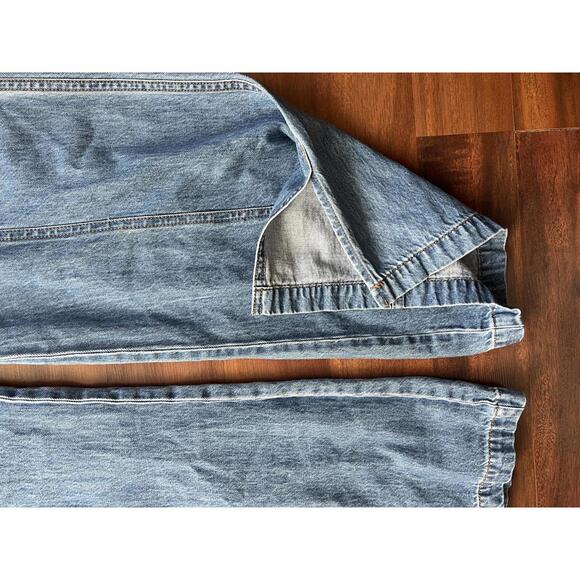Madewell High Rise Wide Leg Jeans Size 31 Front Seam Denim 12" Rise - Picture 4 of 5